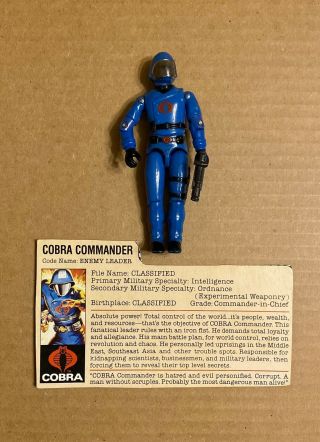 Vintage 1982 Gi Joe Cobra Commander Authentic Hasbro Figure Rare Arah