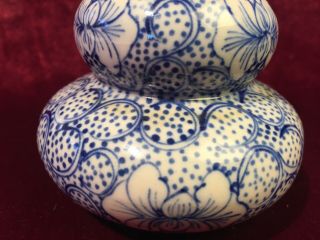 Antique Chinese Porcelain Double Gourd Vase 19th Century Blue And White 2 Of 2 2