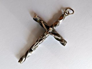 Sterling Silver Lovely Cross Of Jesus Christ On Crucifix