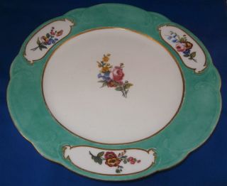 Antique 18thc Sevres Soft Paste Porcelain Floral Plate Porzellan Teller French