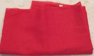 Vintage Red Swiss Dot Semi - Sheer Fabric 3 1/6 Yds 45” Wide