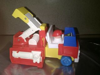 vintage TOMY Japan toy 70s FOLD - A - FIRE TRUCK transforms open push button vguc 3
