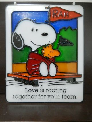 Vtg ©1965 Snoopy Woodstock Wall Plaque About 10 " Tall Peanuts Schulz