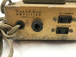 Vintage Heathkit W - 5M Amplifier Untouched And Ready For Restoration 3