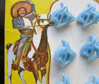 VINTAGE 1950 ' S CISCO KID COWBOY HORSE CLOTHING BUTTONS STORE DISPLAY CARD PREVUE 3