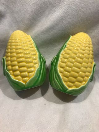 Vintage Salt And Pepper Shakers Corn On The Cob Bright Yellow Fun Country