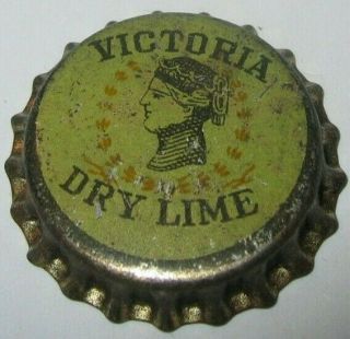 Victoria Dry Lime Soda Bottle Cap; 1925 - 35; Cork,  Plz Help Id This Cap