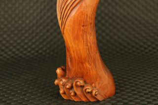 Asian rare old boxwood hand carved god of longevity statue table decoration gift 3