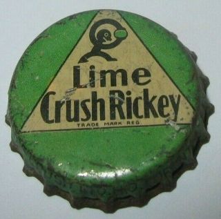 Lime Crush Rickey Soda Bottle Cap; Mr.  Crushy; Toronto,  Canada; Cork
