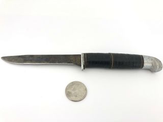 Old Vintage West - Cut K - 2 Western Boulder Co Fixed Blade Hunting Knife U.  S.  A.  