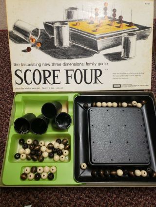Vintage Score Four Family Board Game Lakeside 100 Counted Complete 1971