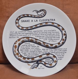 Snake A La Cleopatra Fornasetti Recipe Plate For Fleming Joffe