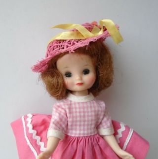 Vintage 1950s American Character 8 " Betsy Mccall Doll In Pink Costume
