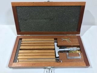 Brown And Sharpe 608 Machinist Depth Micrometer 0 " To 1 " Go No Go