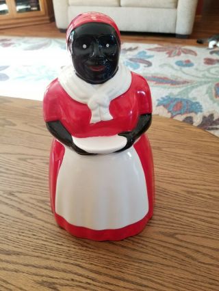 Antique Vintage " Aunt Jemima " Ceramic Cookie Jar Black Americana 12 " X 7 "
