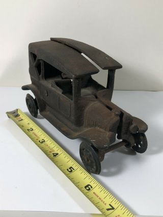 Vintage Cast Iron Model T Ford Coupe Toy Car Antique Black Made In Canada - Nr