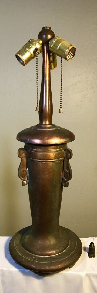 Antique Bronze Handel Lamp Base