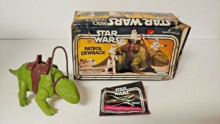 Star Wars Vintage Kenner Patrol Dewback Figure W/ Box 1983 Authentic