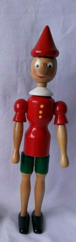 Pinocchio Wooden Figure Made In Italy
