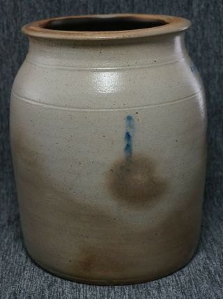 COWDEN & WILCOX 1 Gal.  CROCK Blue Decorated Stoneware Salt Glazed - Harrisburg 2
