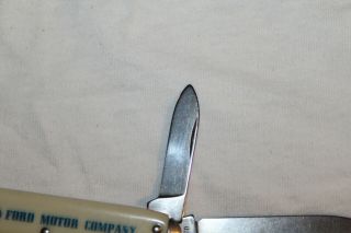 VINTAGE FORD MOTOR COMPANY ADVERTISING KNIFE - MADE IN USA - 2 BLADE - 2 1/2 