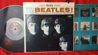 " Meet The Beatles " Very Rare 1964 Stereo With No Bmi/ascap,  Complete Lp
