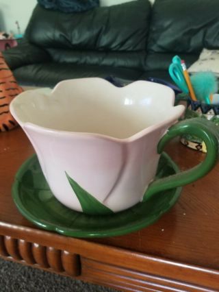 Large Tulip Shaped Tea Cup Planter/ Better Homes And Gardens Tea Cup Planter