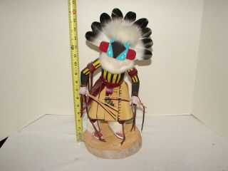 Folk Art Handmade Native American Kachina Doll Signed Star Chaser Lighthand