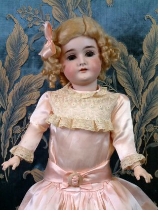 Pretty In Pink 22.  5 " Queen Louise Armand Marseille Antique Doll