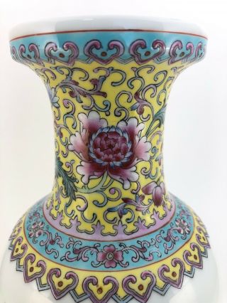 18th C Antique Chinese Porcelain Famille - Rose Vase Qianlong Mark 1736 - 1795 3