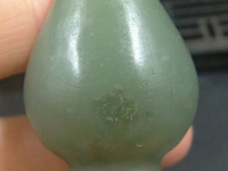 Antique Chinese Celadon Nephrite Hetian OLD - Jade vase Snuff bottle 3
