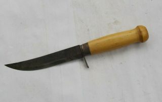 Vintage Antique 9 " Wood Handle Fixed Blade Knife Mora Sweden Rare Ki Hunting Nr