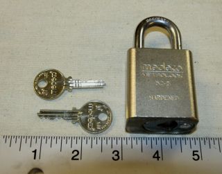 Medeco 52 - 2 High Security Padlock With 2 Keys - Good