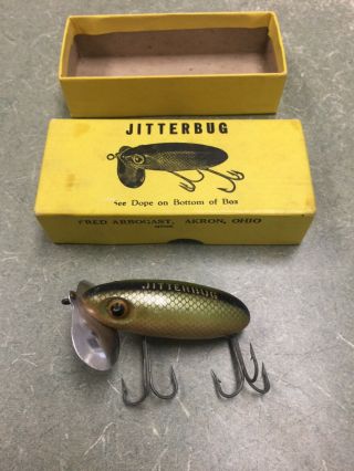 Vintage Fred Arbogast Wood Jitterbug Fishing Lure Neat
