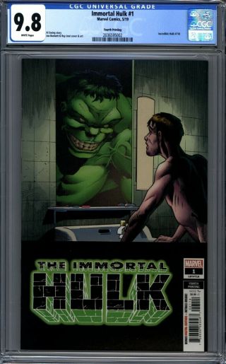Immortal Hulk 1 Marvel Comics Low Print Run 4th Print Cgc 9.  8