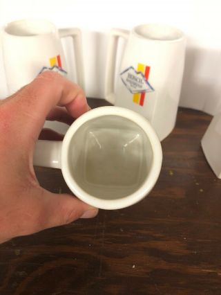 Vintage BUSCH BAVARIAN BEER Ceramic Mug / Stein - Square Bottom / Round Top 3