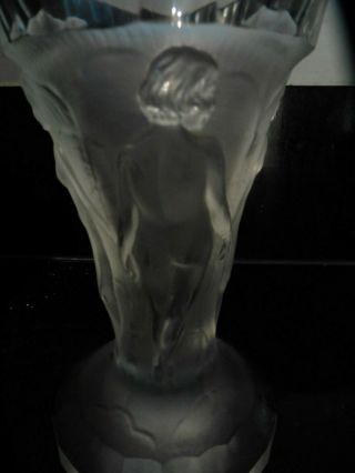Tall ART DECO Czech HOFFMAN Crystal Perfume Bottle With Tiara Stopper. 3