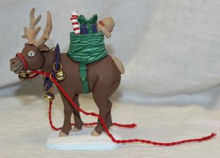 Dept 56 All Through The House To His Team Gave A Whistle Santa’s Reindeer