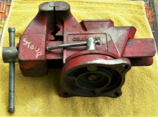 4 " Columbian Bench Vise Vice D44 - M3 Swivel Pipe Grips Anvil,  Heavy Duty,  Red