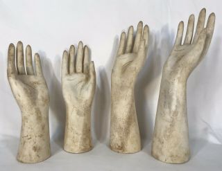 Set Of 4 Vintage Female Composite Mannequin Hands Store Displays 2