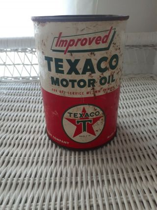 Vintage Texaco Motor Oil Can