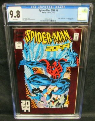 Spider - Man 2099 1 (1992) Origin Red Foil Cover Cgc 9.  8 White Pages A981