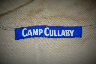 Vintage 1940s Shirt With Camp Cullaby Cascade Pacific Council [cm0614]