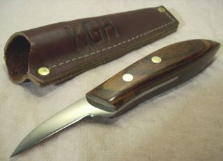 Vintage Kgh Premium Quality Woodworking Knife W/orig.  Sheath Leather & Carving