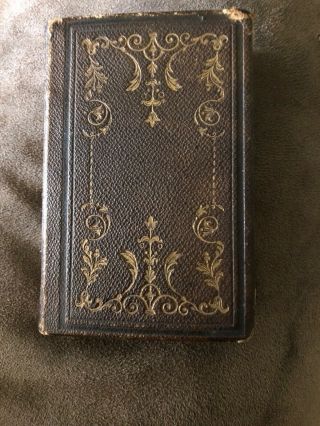 Flowers Of Piety Catholic Prayer Devotions 1844 Brown Leather Book