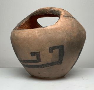 Rare Antique Vtg San Felipe Pottery Handled Pot Bowl Candaleria Montano