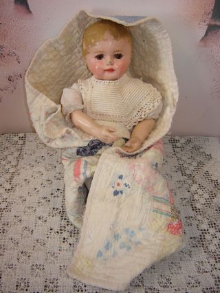 Antique Martha Chase 15 " Brown Eyed Baby