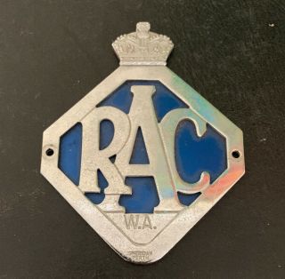 Rac Vintage Royal Automobile Club Of Western Australia Car Badge