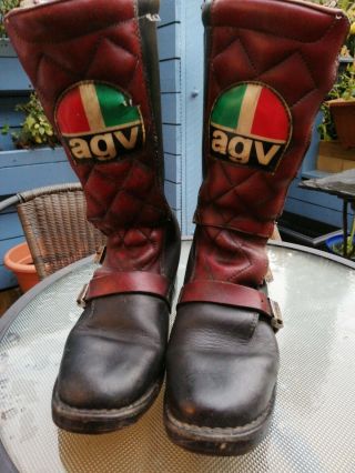 Vintage Agv Motorcycle Boots