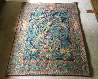 Large French Wall Tapestry The Aristoloches Leaves Tapisseries Du Lion France
